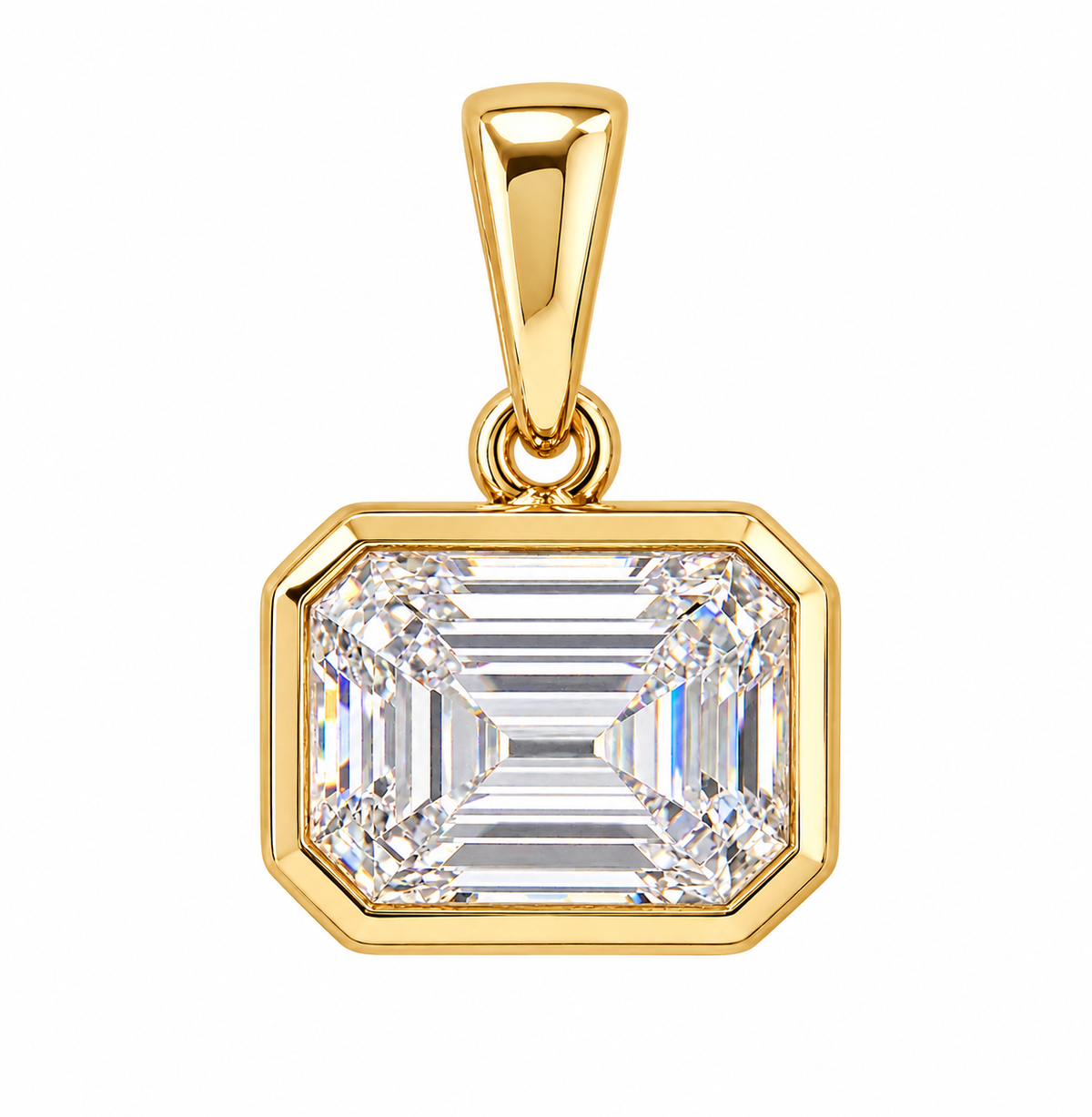3 CT Emerald Lab Diamond Pendant