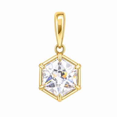 3 CT Lab Diamond Starcut Hexagon