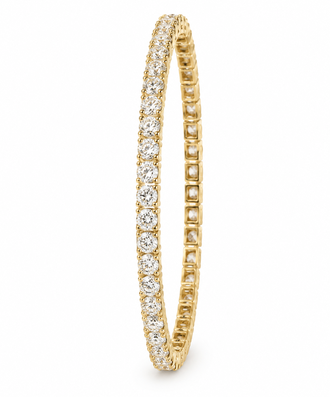 Lab Grown Diamond Flexible Bangle Bracelet