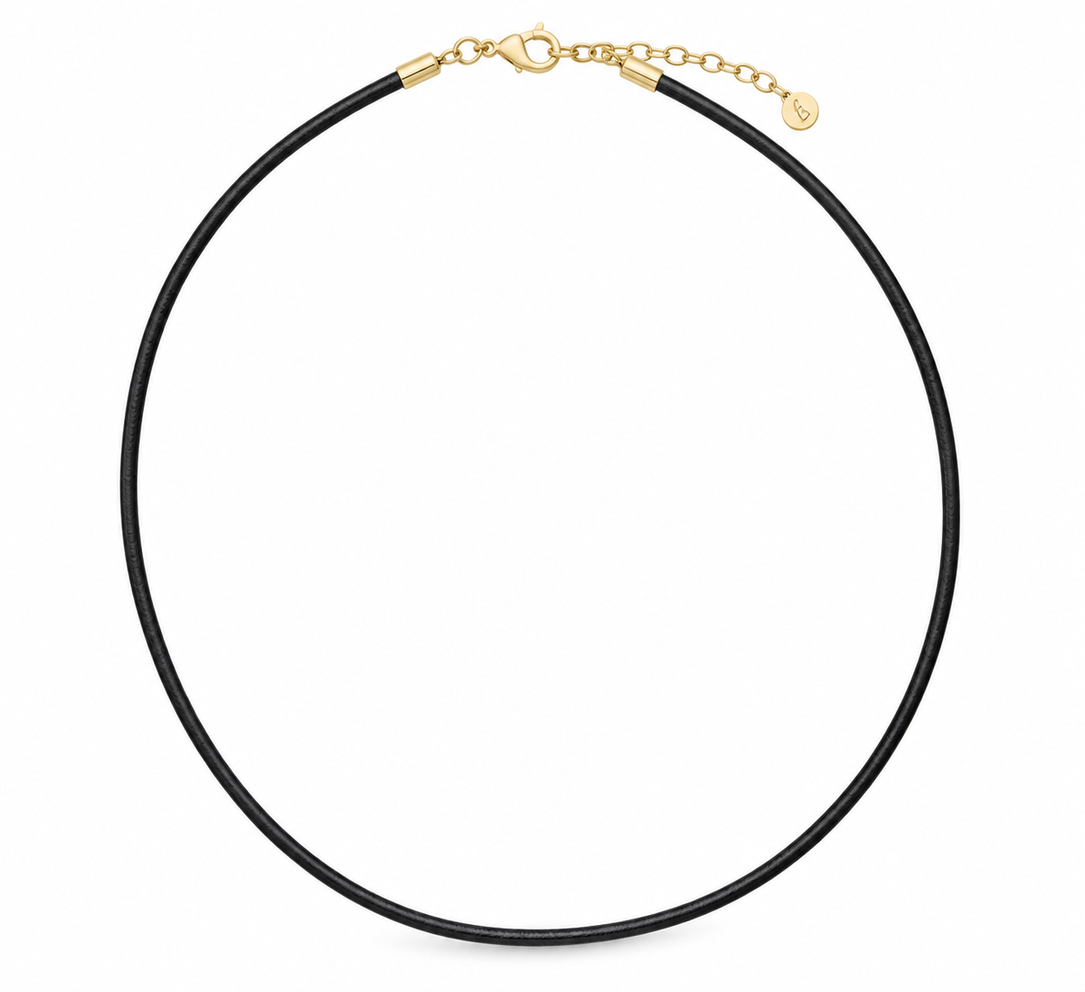 Black Leather Cord Necklace