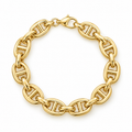 Yellow Gold Chunky Mariner Link Bracelet