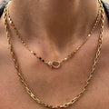 Gold Chain with Diamond Lobster Clasp