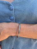 Black and Diamond Bangle