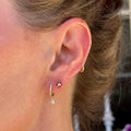 Pink Flower Stud