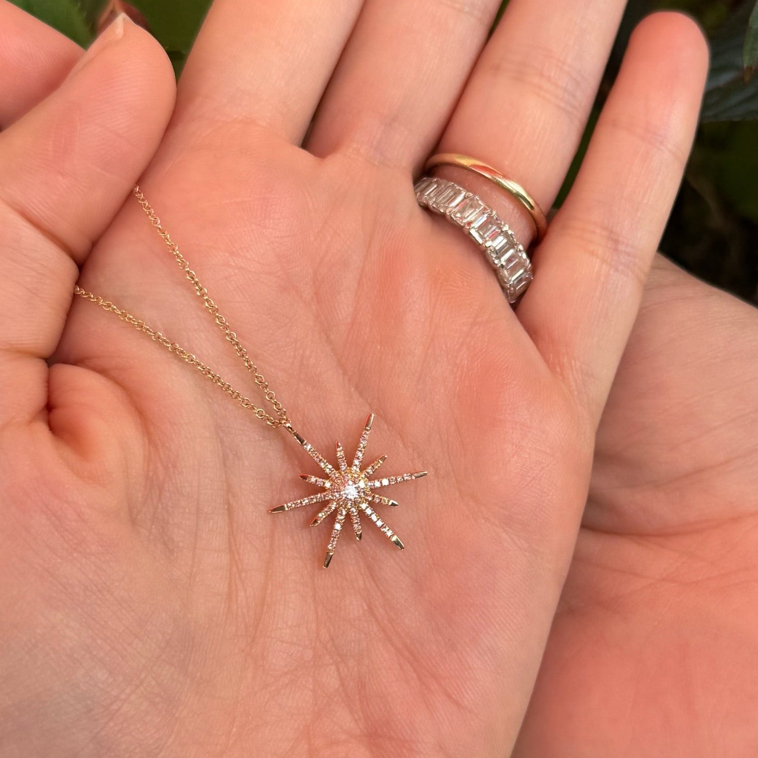 Starlight Diamond Burst Necklace
