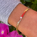 Yellow Gold Diamond Solitaire Stretch Bracelet