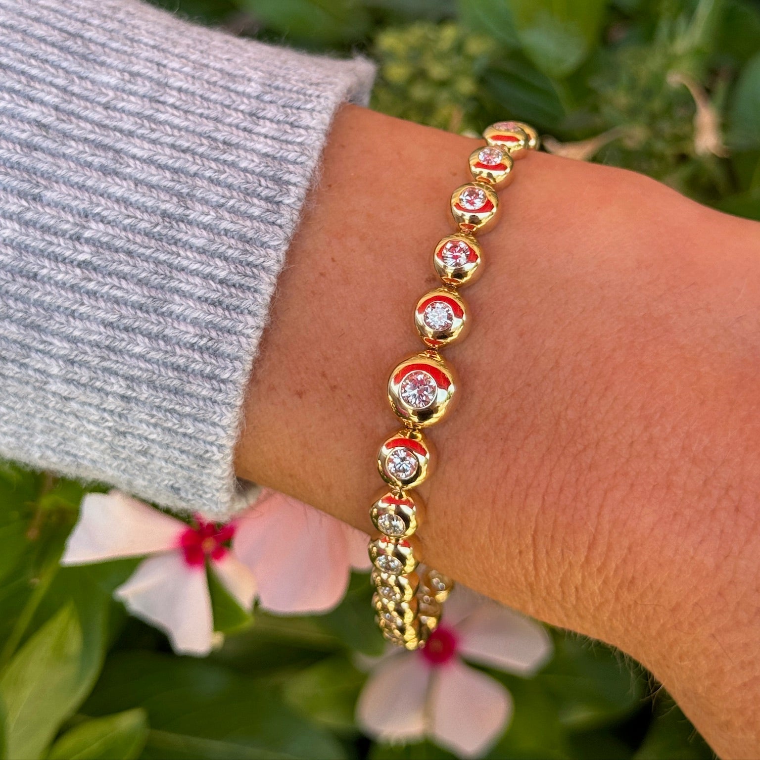Gold & Diamond Bezel Bracelet
