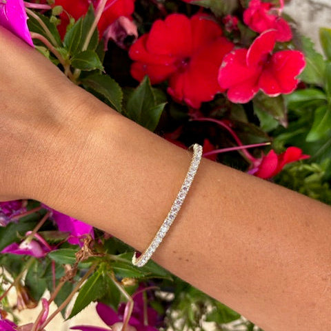 Lab Grown Diamond Flexible Bangle Bracelet