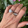 Bezel Teardrop Yellow Gold and Diamond Ring