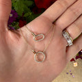 Diamond Circle Pendant Necklace