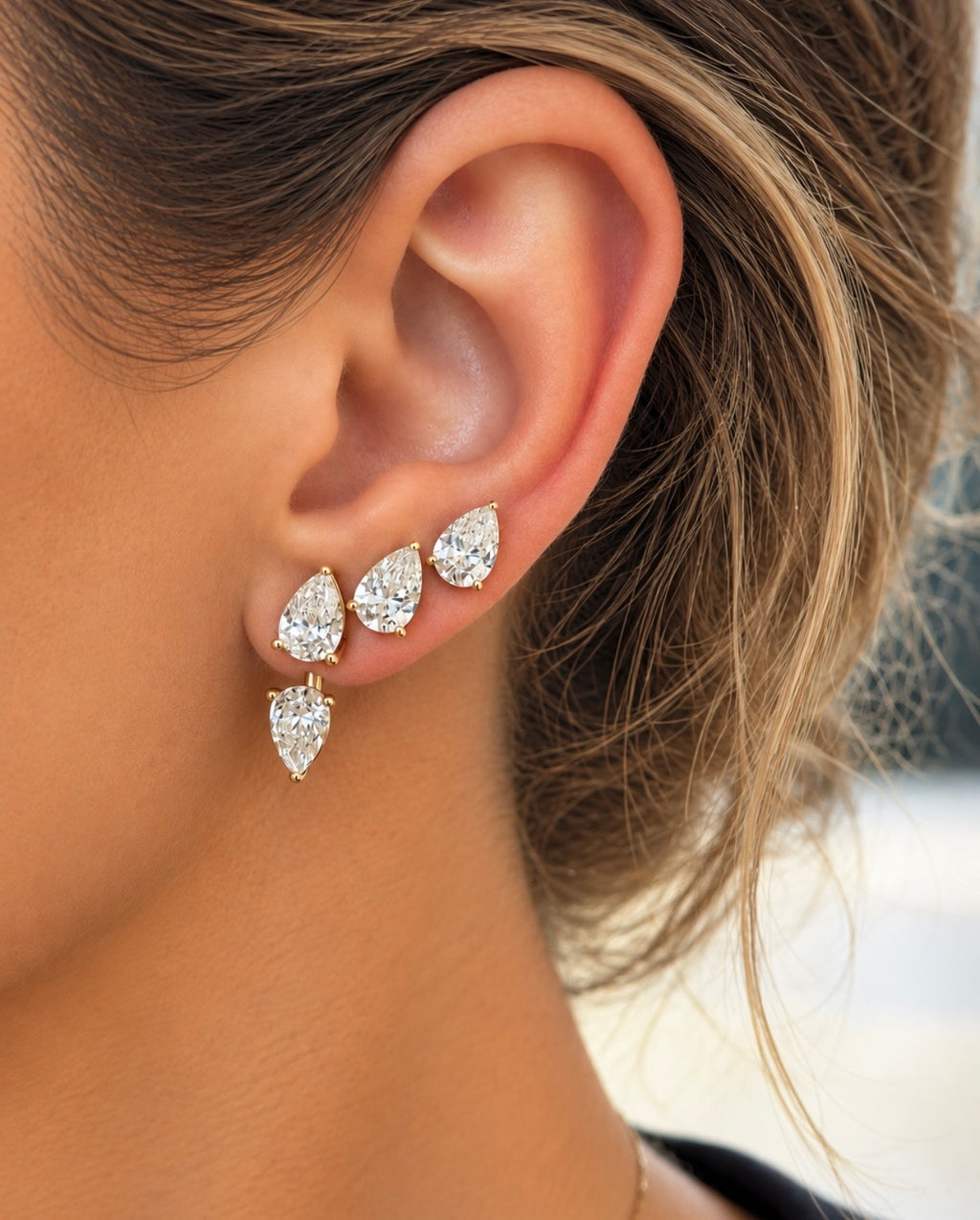 The Icon Pear Studs