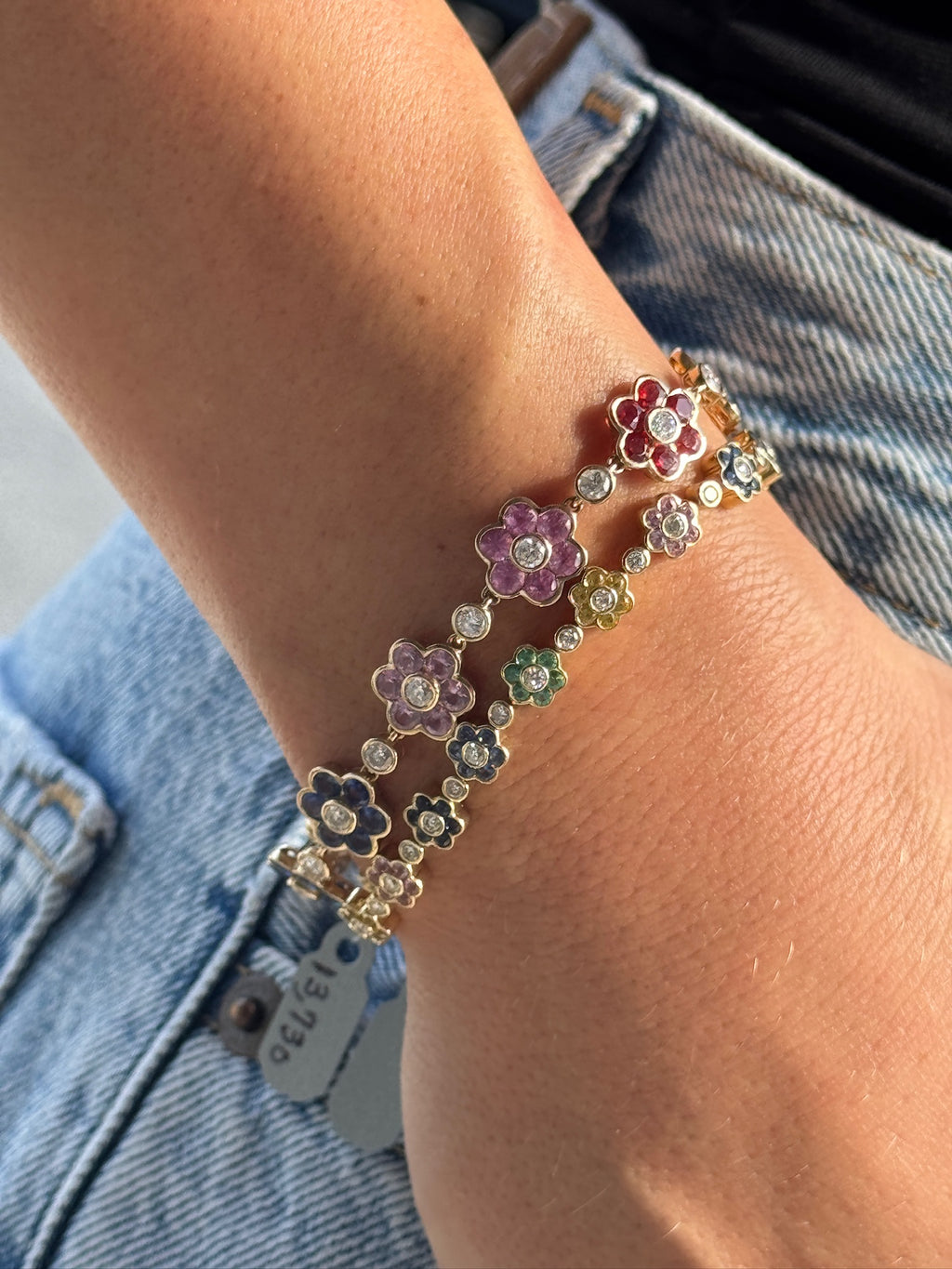 Large Flower Multicolored Bracelet