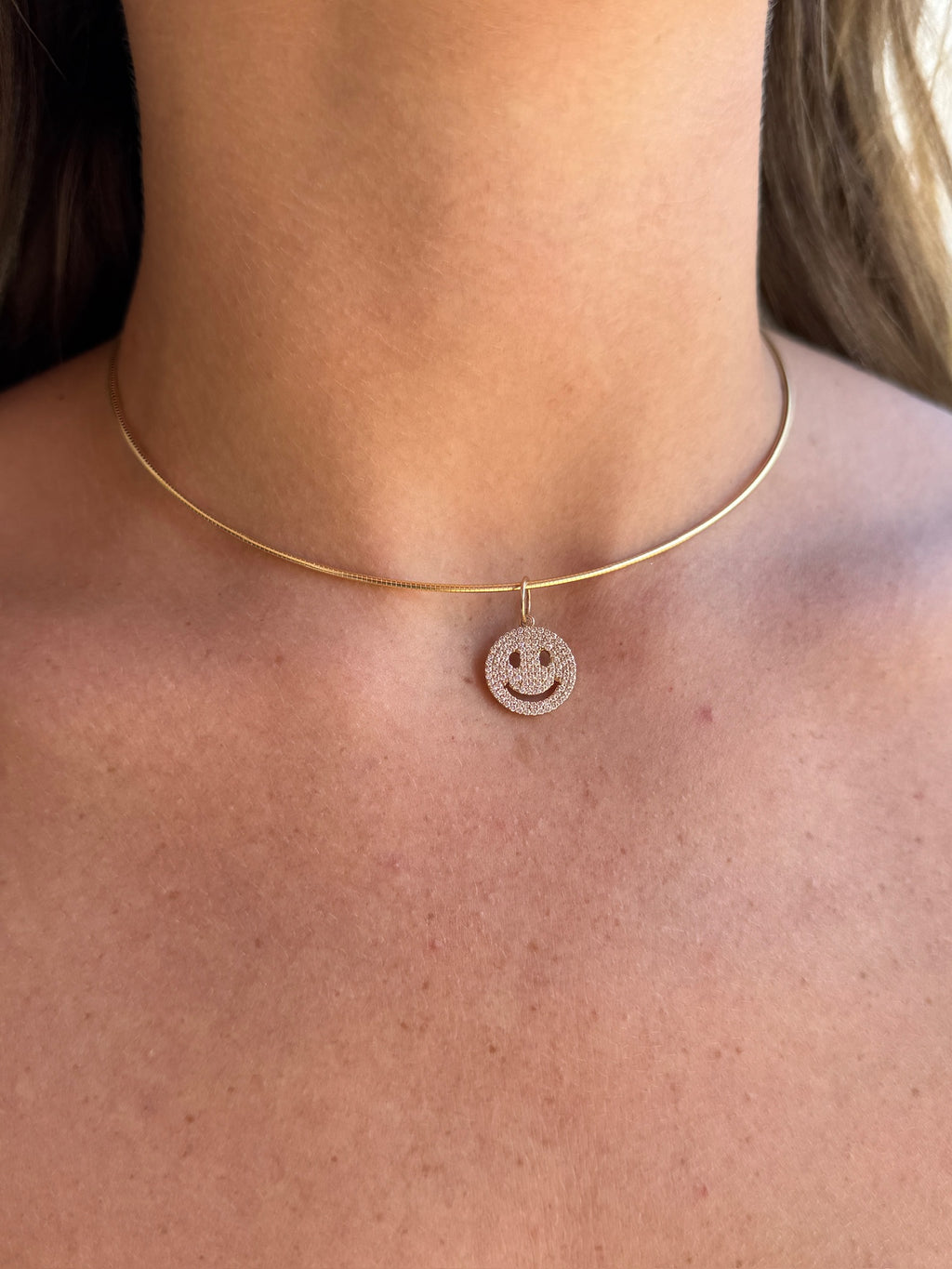 Diamond Smiley Pendant Charm