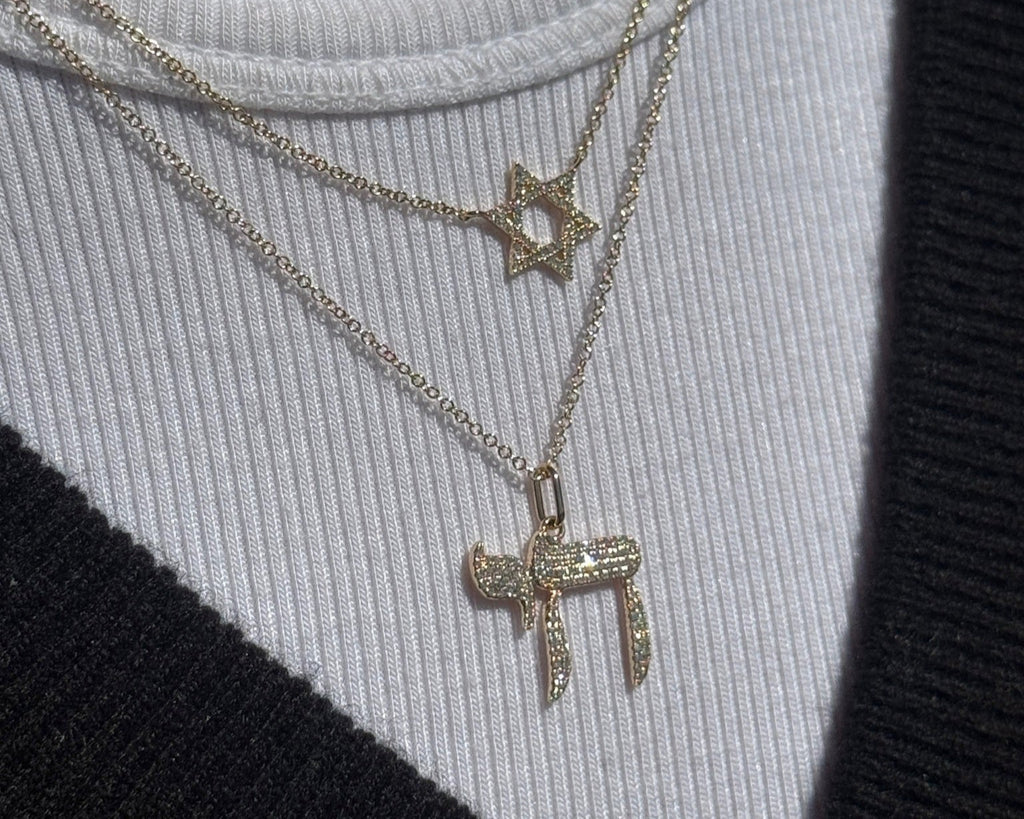 Diamond Jewish Star Necklace