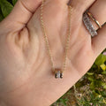 Gold & Diamond Studded Barrel Necklace