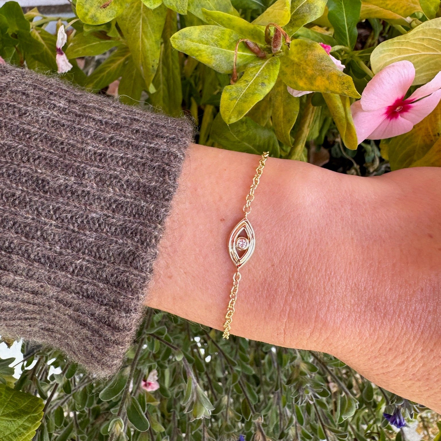 Diamond Evil Eye Bracelet
