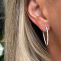 Classic Pavé Oval Hoop