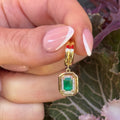 Emerald Octagon Drop Earring