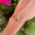 Double Heart Paperclip Bracelet