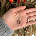 Shaky Sun Moon and Star Charm Necklace in Circular Disk