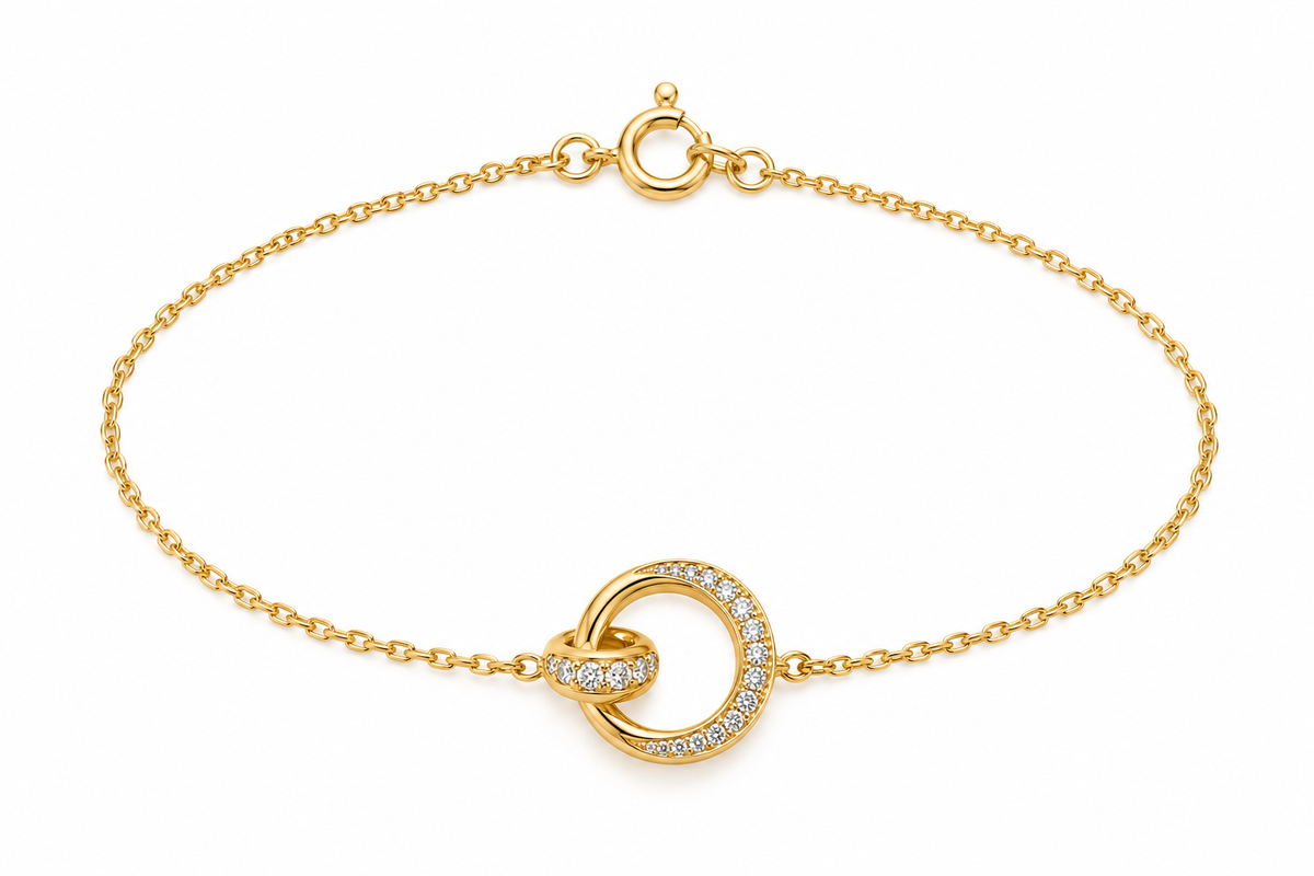 Forever Entwined Pavé Circle Bracelet