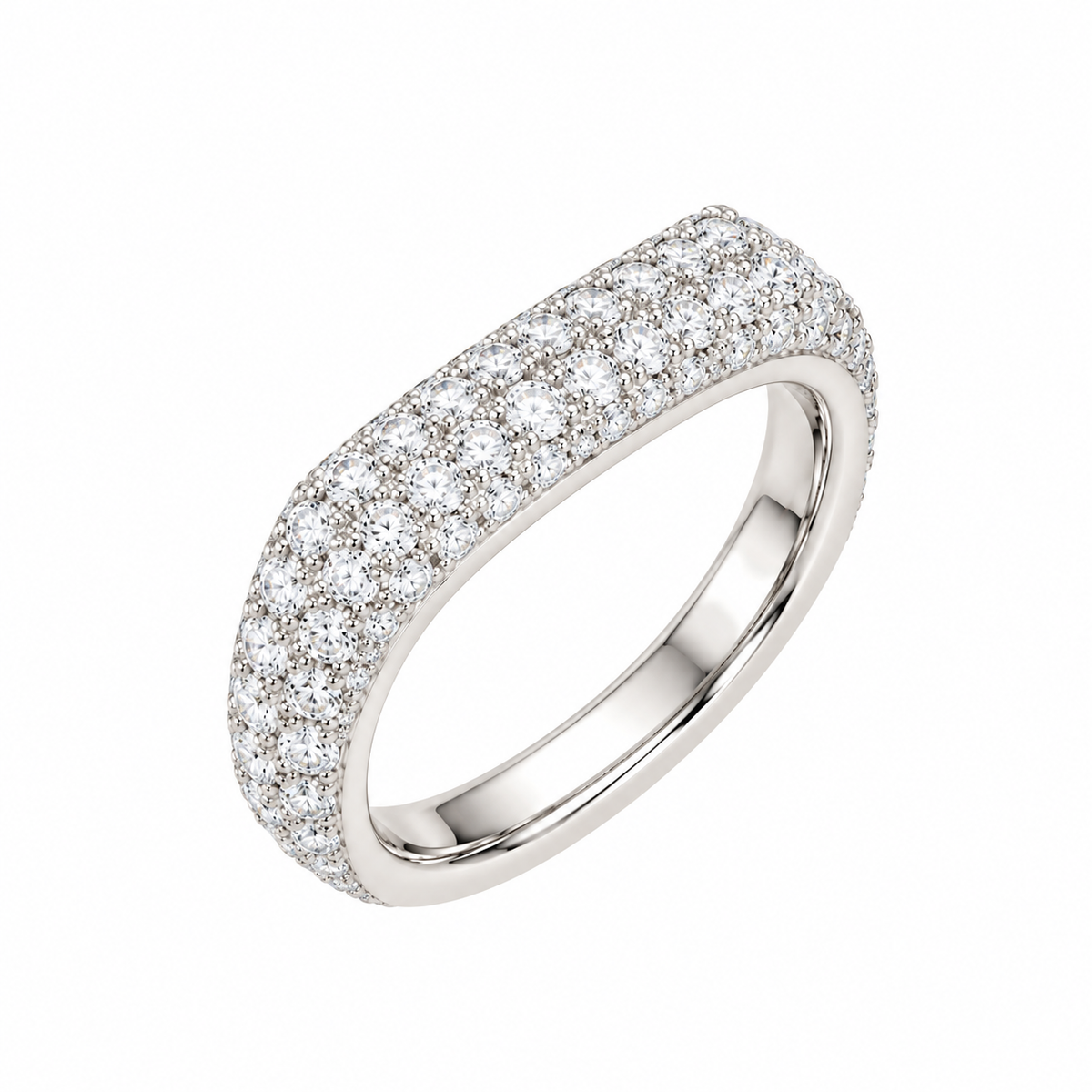 Full Pave Band White Gold Ring