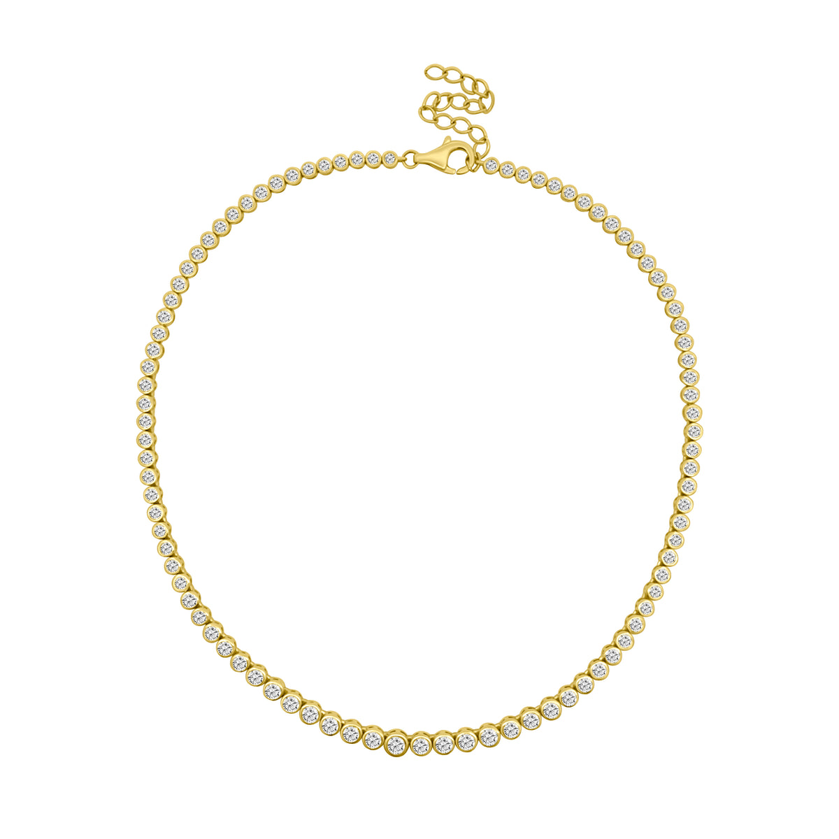 Lab Graduated Tennis Necklace