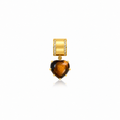 Tiger Eye Heart Charm On Large Bail