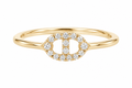 Pavé Diamond Anchor Motif Ring