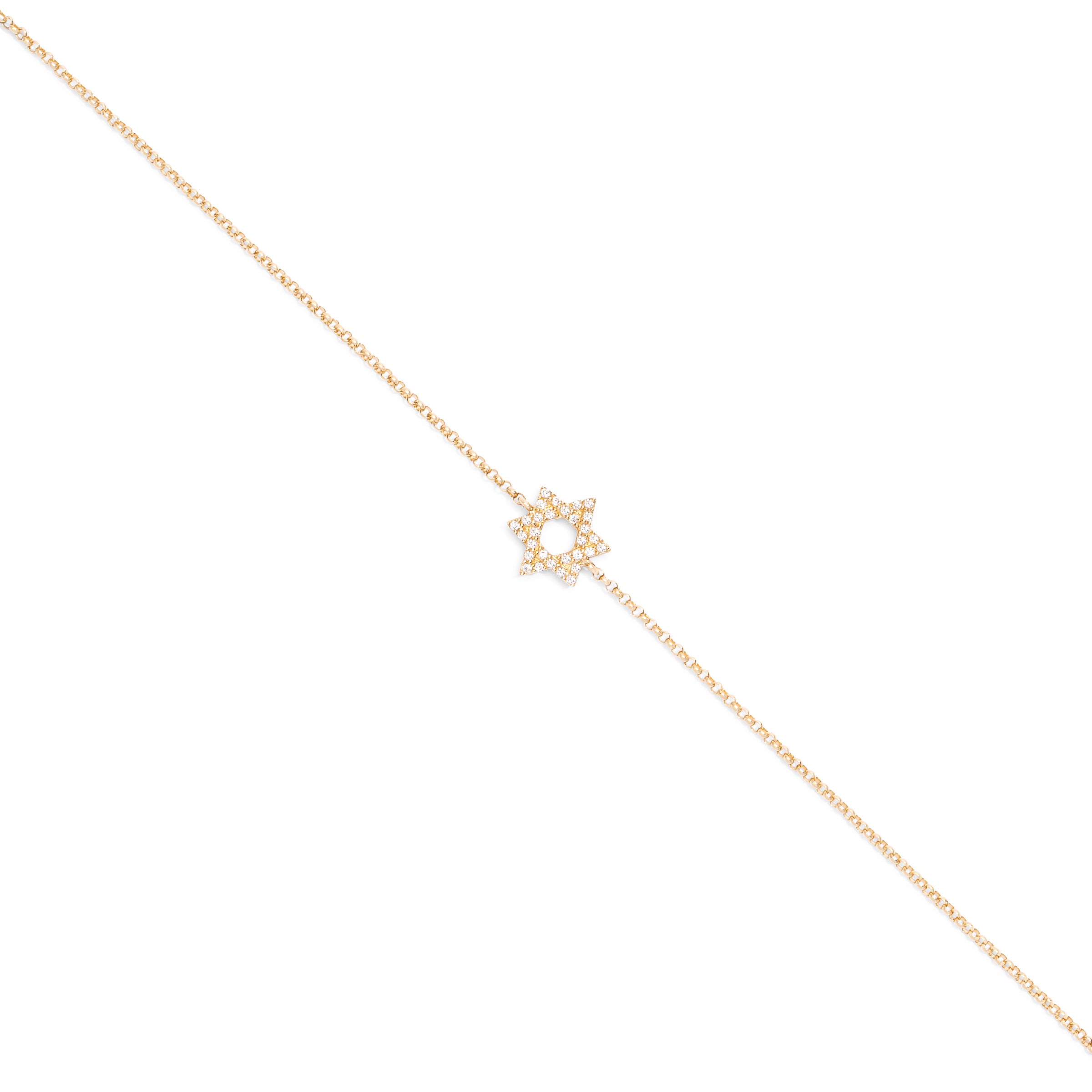 Diamond Jewish Star Bracelet