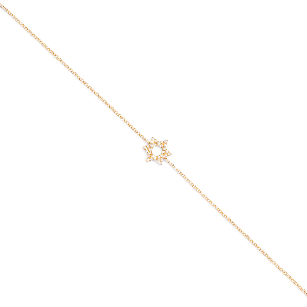 Diamond Jewish Star Bracelet