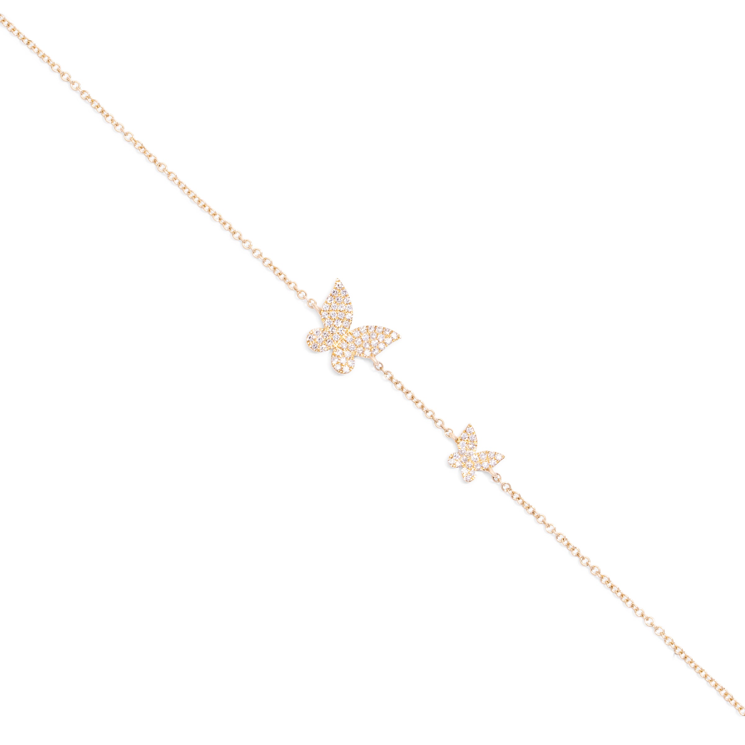 Double Diamond Butterfly Bracelet
