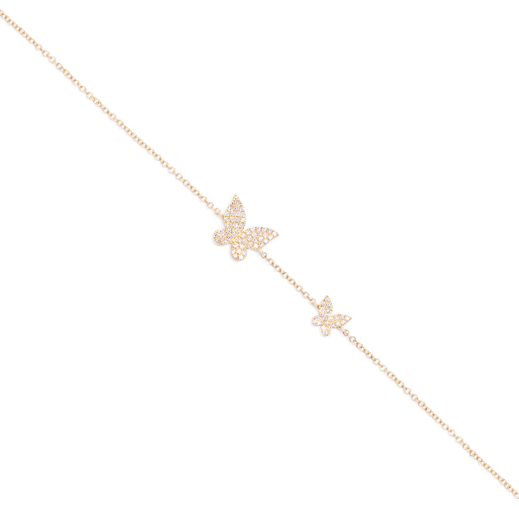 Double Diamond Butterfly Bracelet