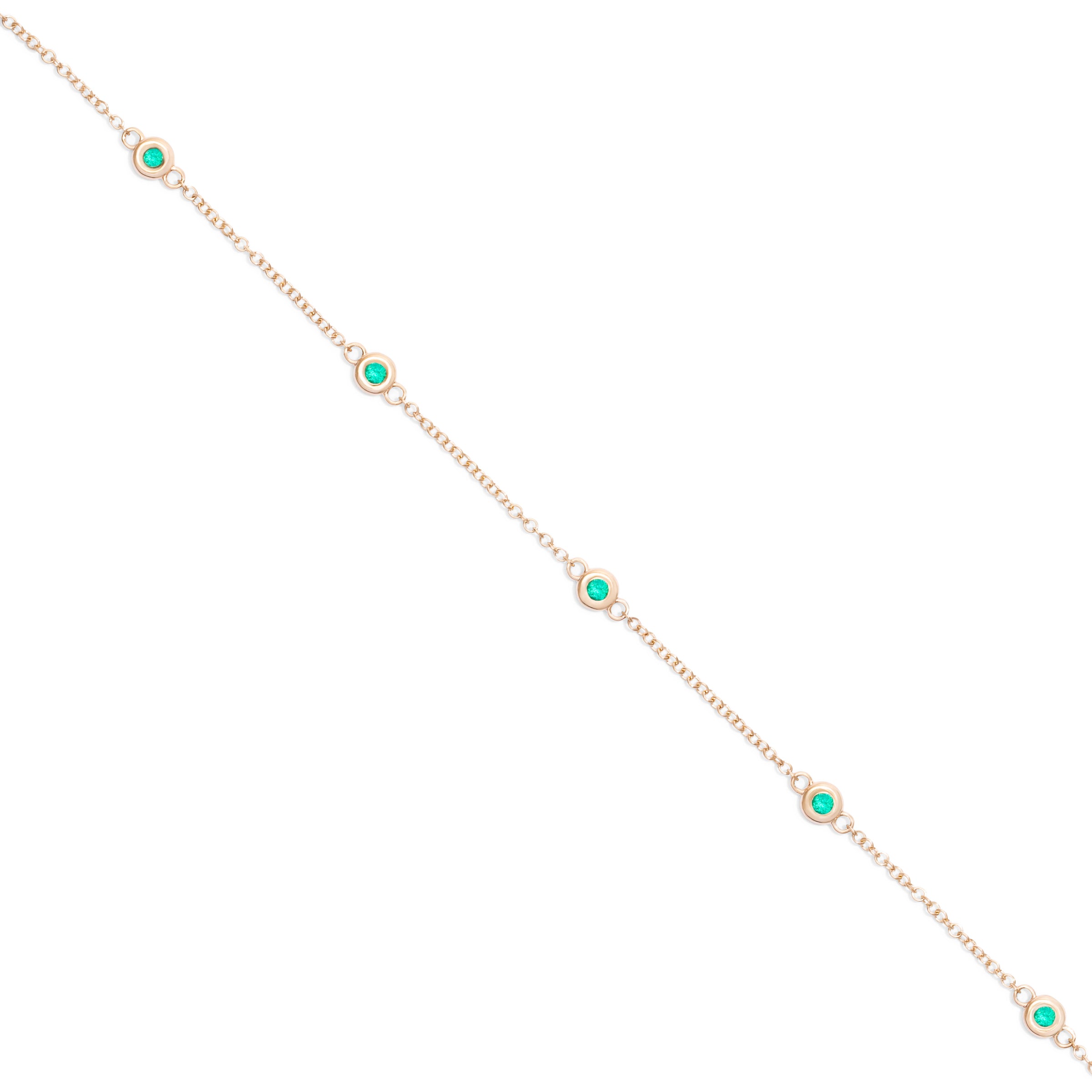 Emerald Diamond by the Yard Bracelet