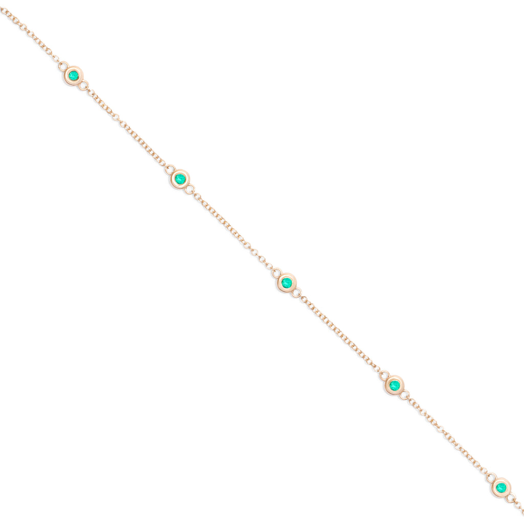 Emerald Diamond by the Yard Bracelet