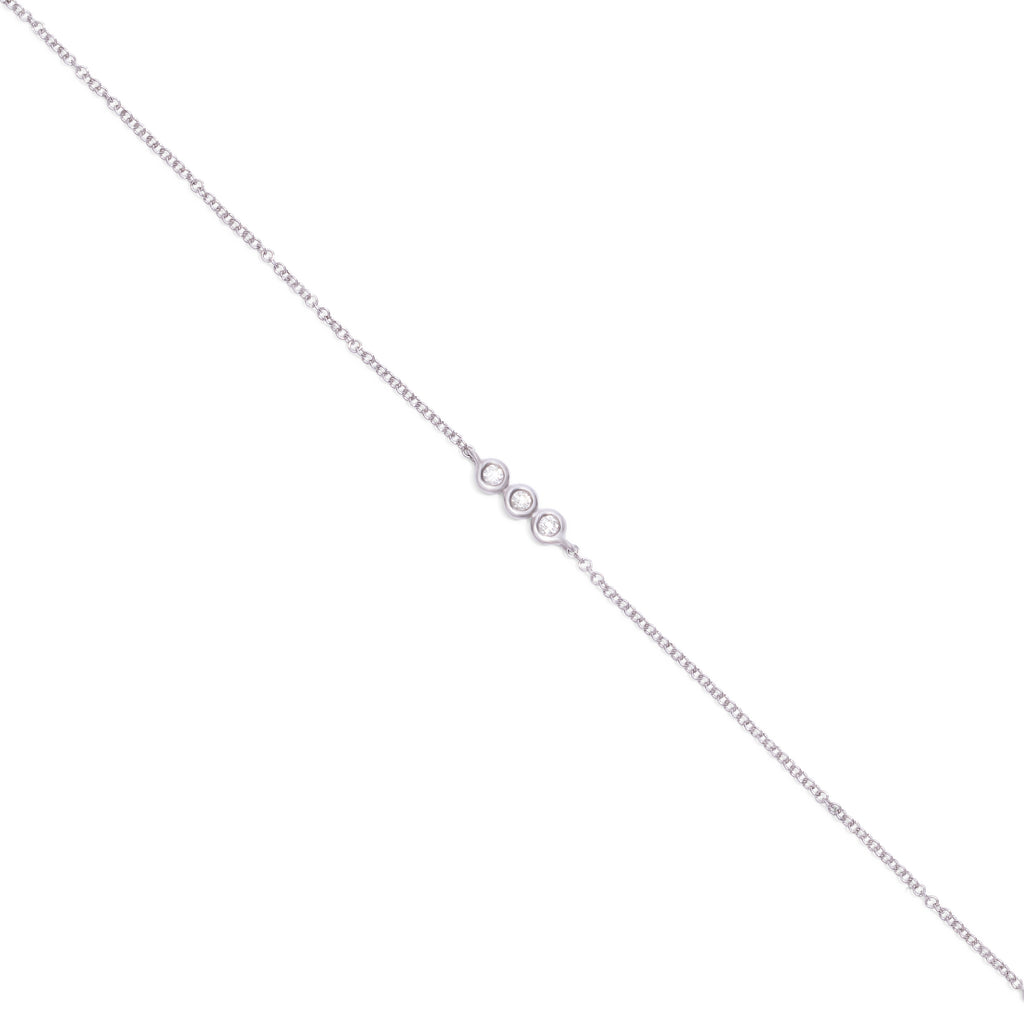 Triple Bezzle in White Gold