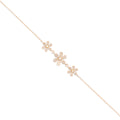 Triple Pave Flower Bracelet