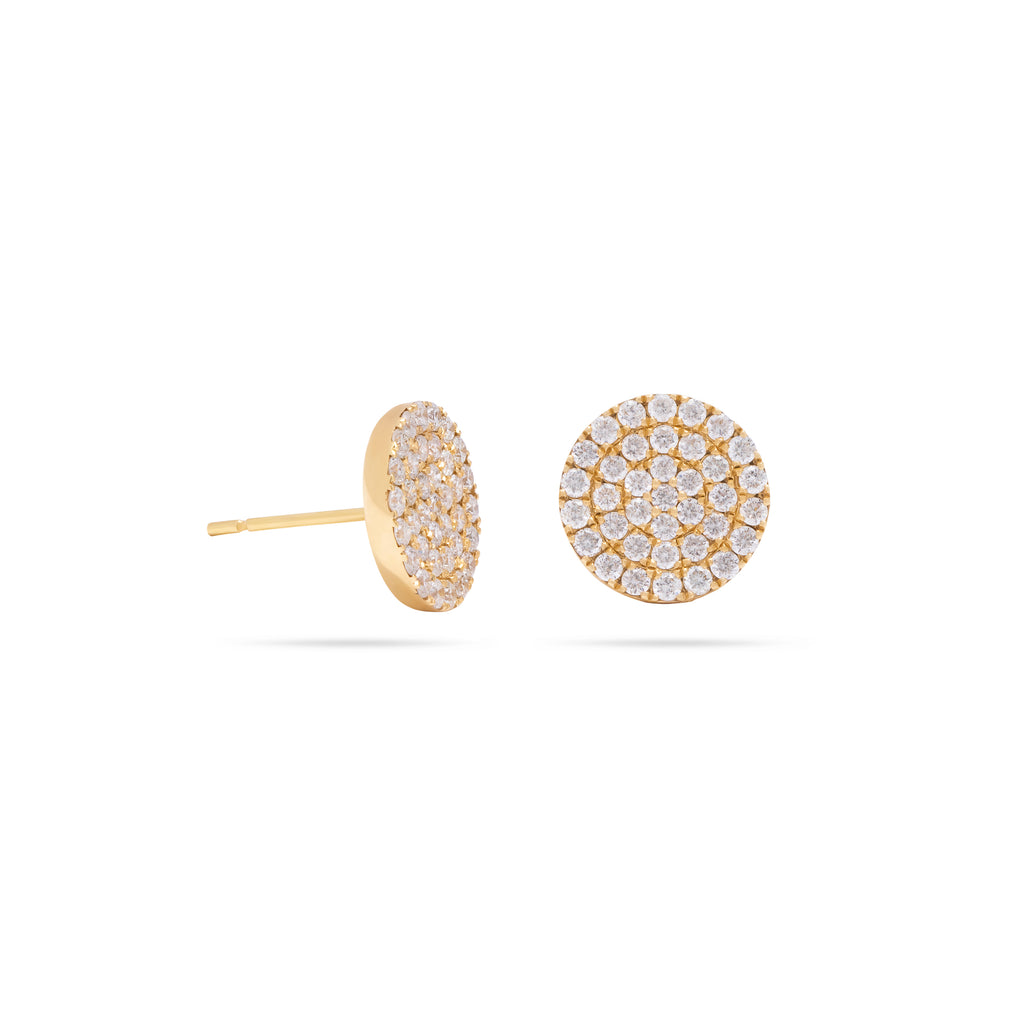 Diamond Pave Disk Stud