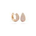 Pave Diamond Rounded Huggie Earring