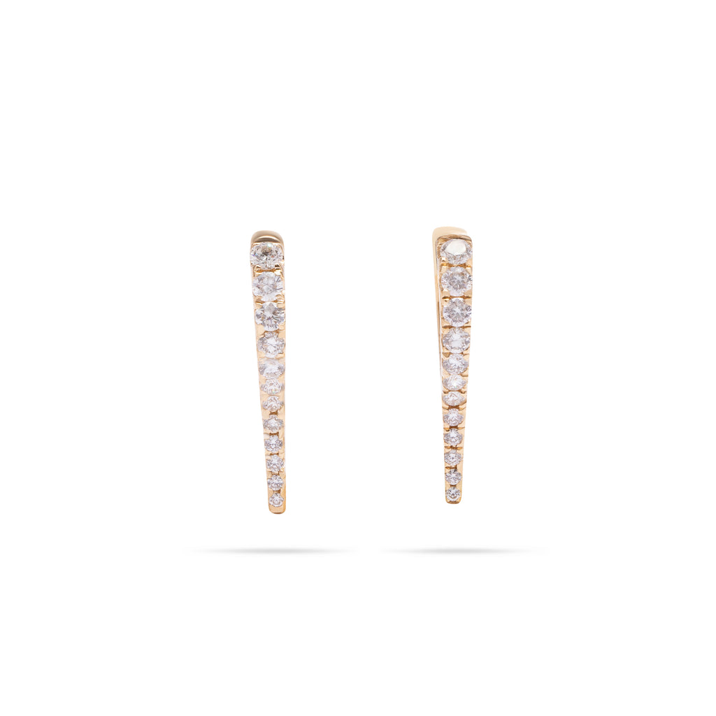 Spiked Diamond Huggie Earring