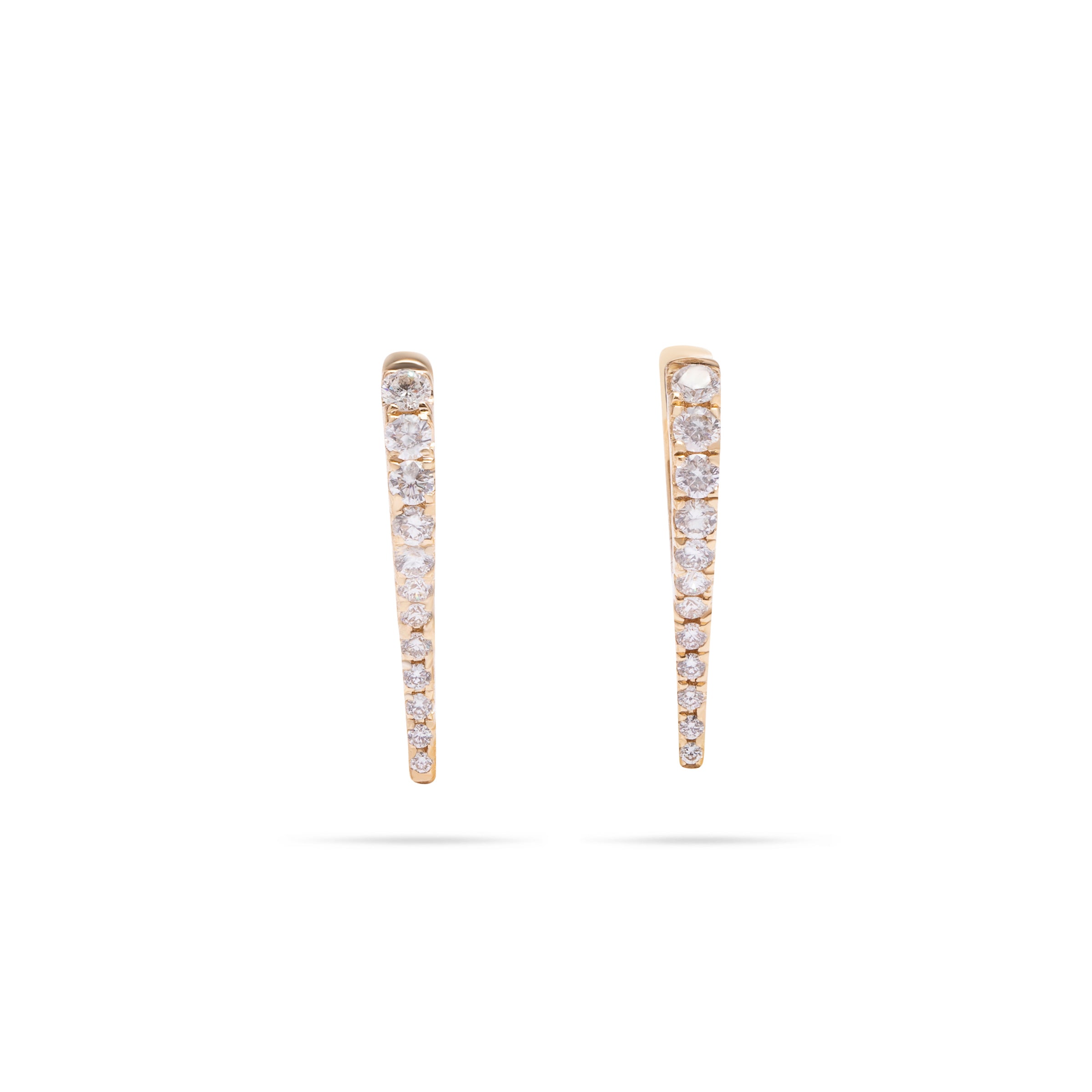 Spiked Diamond Huggie Earring