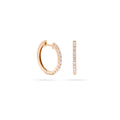Medium Sized Diamond Hoop Earring