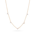 5 Section Trio Necklace in Yellow Gold