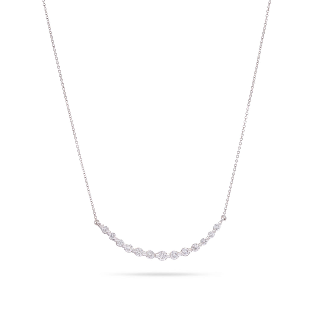 Diamond Crescent in White Gold