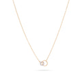 Diamond and Yellow Gold Interlocking Circle Necklace