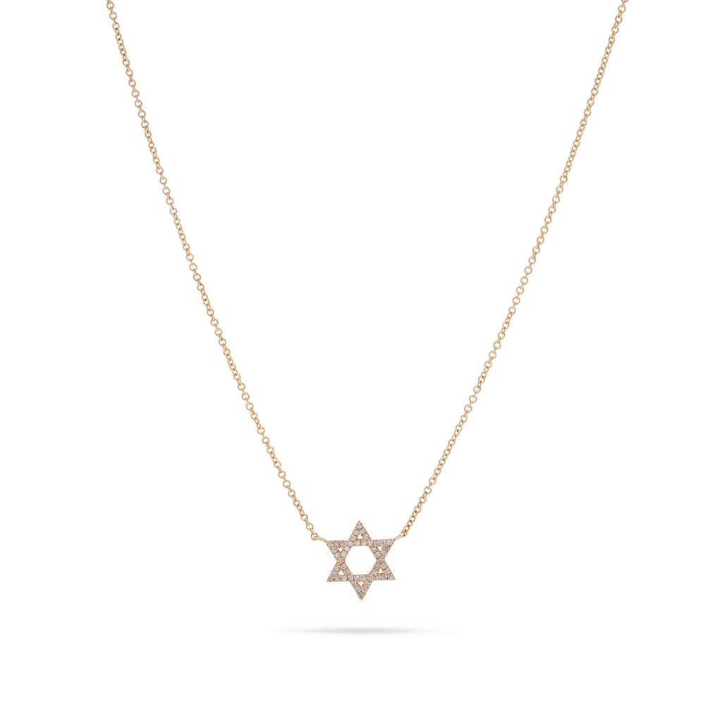 Diamond Jewish Star Necklace