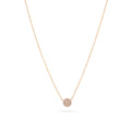 Pave Disk Necklace in Yellow Gold Necklace