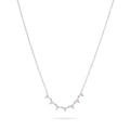 Trio 7 Station Necklace in White Gold