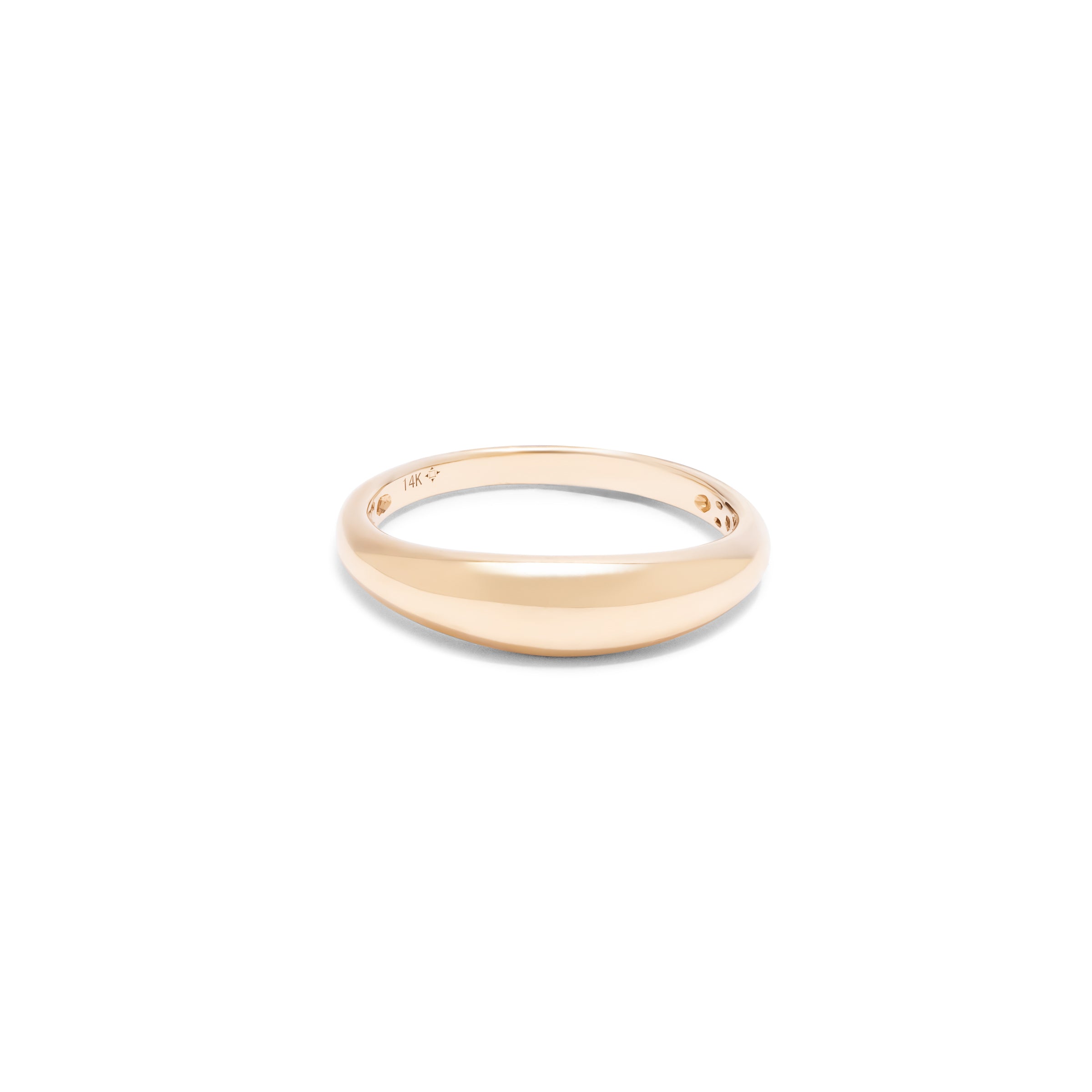 Dome Yellow Gold Band Ring