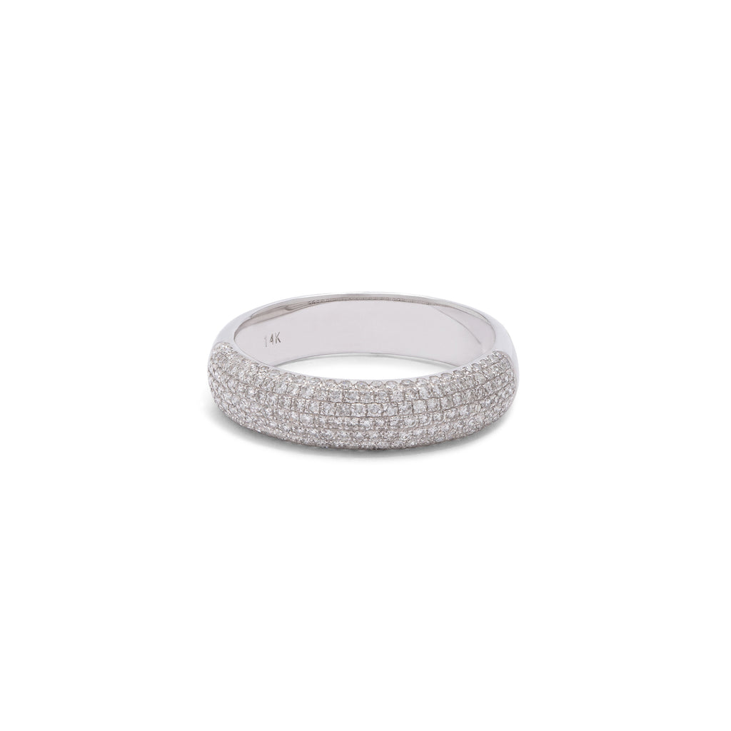 Pave Diamond White Gold Ring